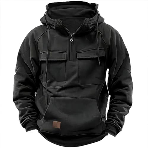 Men's Sweater Hoodie Zipper Multi-Pocket Pullover Sports And Leisure Sweater - Perfect For Sports & Leisure Activities