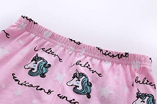 Image of Koian Little Girls' Short Pajamas Sets Toddler PJS Cotton Kids Sleepwears
