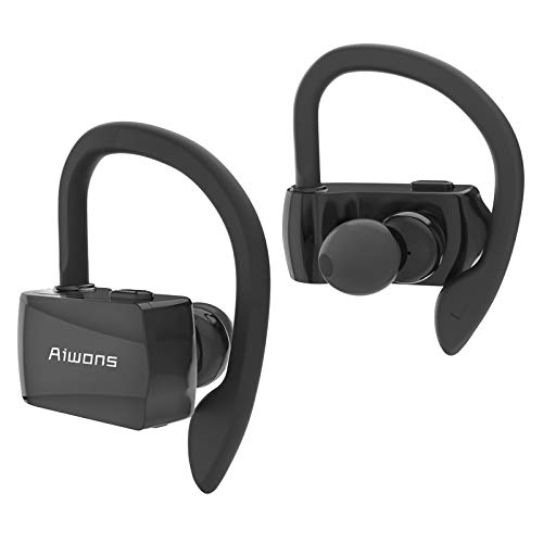 AIWONS Bluetooth Headphones, True Wireless Sport Earbuds with Mic, Bluetooth 5.0 HD Stereo Sound IPX5 Waterproof 7H Play Time, Noise Cancelling Headset for Running, Gym, Workout