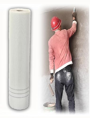 Putzgewebe for Verputzen Armierungsgitter Glasfasergewebe verbessert die Witterungsbeständigkeit von Wänden bei Wandrissen im Innen- und Außenbereich(1 x 50 Meters (120 g/㎡)) Putzgewebe for Verputzen Armierungsgitter Glasfasergewebe verbessert die Witterungsbeständigkeit von Wänden bei Wandrissen im Innen- und Außenbereich(1 x 50 Meters (120 g/㎡))