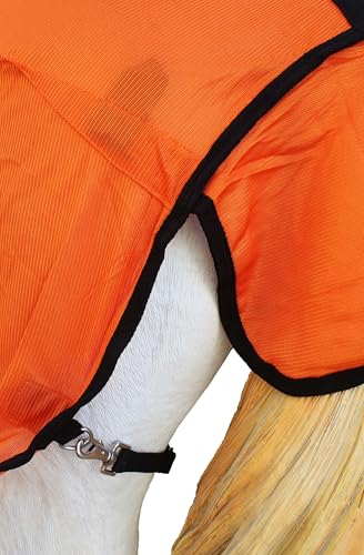 Image of Challenger Horse Mesh Summer Fly Sheet Spring Airflow Orange 7309