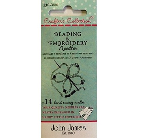 John James Green Beading And Embroidery Needle Set X 14 Hand Sewing Needles