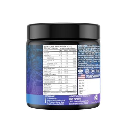 Image of HYDE Xtreme - Hard Hitting Energy Pre Workout Supplement | Caffeine, Beta-alanine, Creatine HCl, L-arginine | For Muscle Pump, Vascularity, Strength and Focus | 15 servings (Blue Razz)