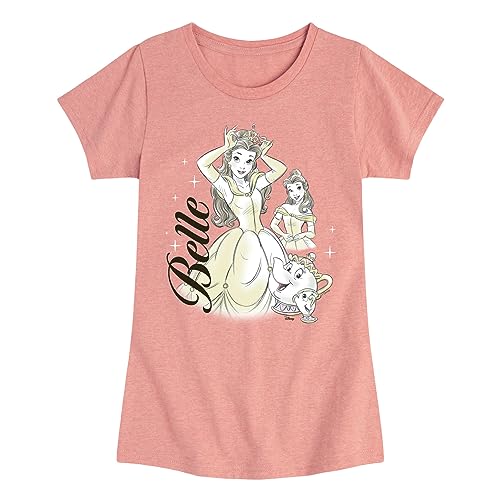 Disney - Princess - Belle Collage - Toddler & Youth Girls Short Sleeve Graphic T-Shirt