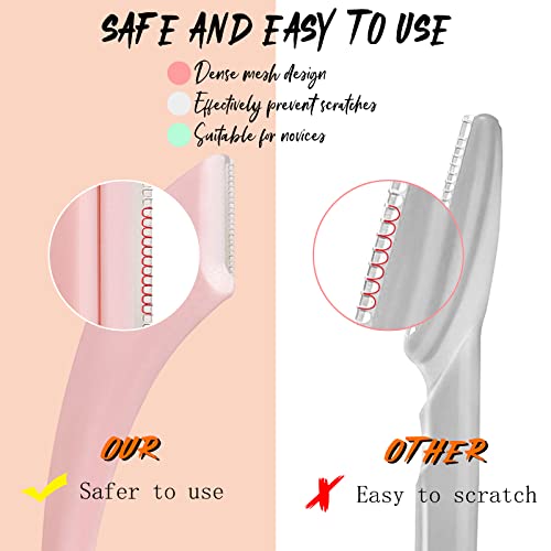 6Pcs Eyebrow Trimmer Set Stainless Steel Curved Eyebrow Razor Eyebrow Scissors With Comb, Beauty Tool For Beginners Suitable For Any Skin Type Hair Removal Accessories For Men Women #TOP4