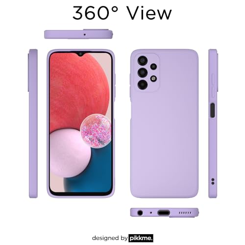 Image of Outlouders Back Cover for Samsung Galaxy A13 4G / A13 5G | Camera Protection | Durable Soft Matte Silicone Bumper Case (Purple)