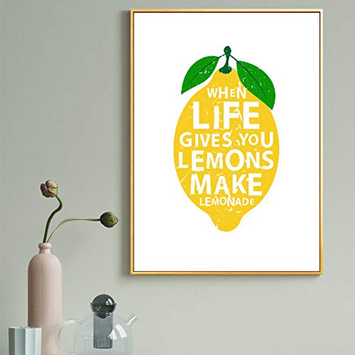 Affiche Cuisine Citron et impressions sur toile mur art pour decoration interieure moderne 35x50