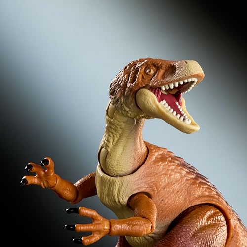 Image of Mattel Jurassic World Hammond Collection Dinosaur Action Figure Ornitholestes, Premium Design with Realistic Eyes, 18 Articulated Joints & Extra Hands