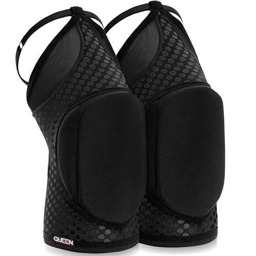 Queen Wear – Black Fire Grip – Pole Dance Knee Pads – Perfect Woman Protection for Ballet Modern Dance and Indoor Sports (XL) by Queen Wear - Used condition - US$35.67