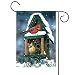 Toland - Cardinals In Snow - Decorative Winter Red Bird Birdhouse Snowflake USA-Produced Garden Flag