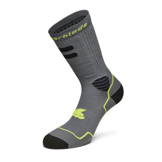 Rollerblade HIGH PERFORMANCE SOCKS, Inline-Skate Socken für Herren, Sportsocken für Erwachsene Unisex, Grau/Grün, L (43-46)
