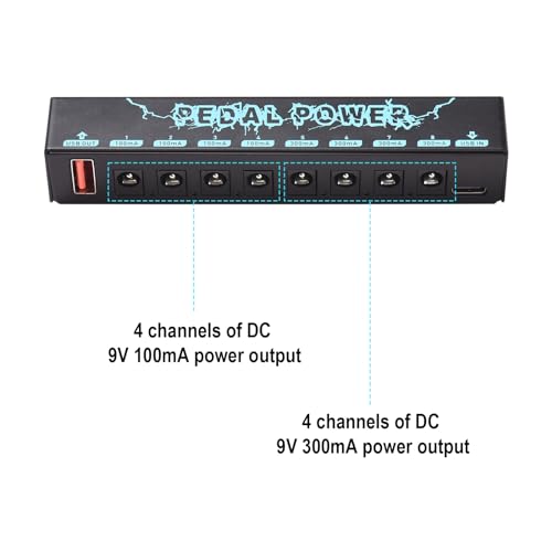 Jemora Alimentation pour pédale de Guitare, effecteur de Guitare, 8 Sorties DC isolées, Alimentation isolée USB in 5V 2,1a et 8 Sorties DC 9V et 1 Sortie USB - Les Beatles, Paul McCartney, John Lennon, RIngo Starr, George Harrison Jemora Alimentation pour pédale de Guitare, effecteur de Guitare, 8 Sorties DC isolées, Alimentation isolée USB in 5V 2,1a et 8 Sorties DC 9V et 1 Sortie USB – Image 7