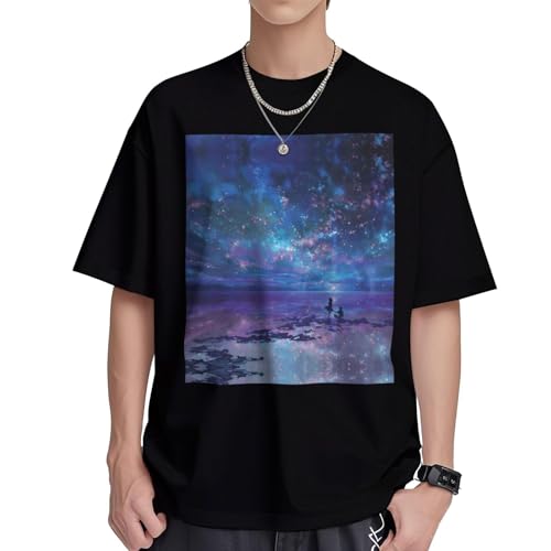 T-shirt respirant homme col rond en coton imprimé taille S à XL