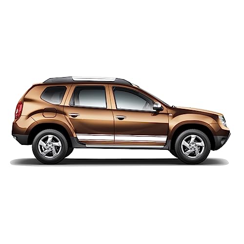 Auto-Dress Lot de bandes latérales autocollantes pour Dacia Duster – Motif : Clean (311M noir mat)