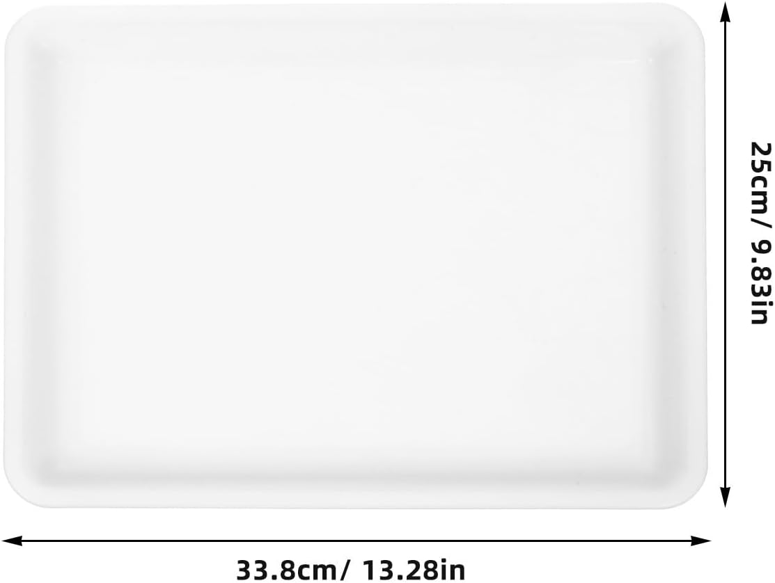 Zerodeko 3pcs Plastic Paint Palette Mixing Trays for Watercolor Painting and Craft Projects, Portable A4 Paint Dish Set for Artists and Outdoor Use