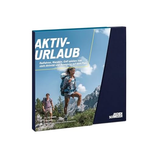 JOCHEN SCHWEIZER Geschenkbox Aktivurlaub, ca. 150 Hotels in 10 Ländern, Hotel-Gutschein für 2 Personen