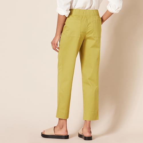 Amazon Essentials Women's Stretch Cotton Pull-on High Rise Relaxed-Fit Ankle Length Pant2