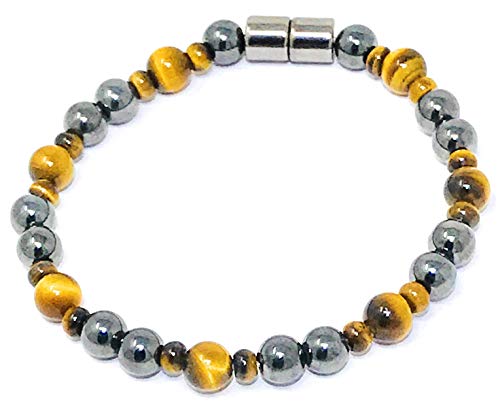 HIGHPOWER Magnetic Hematite/Tiger’s Eye Bracelet for Natural Pain Relief and Weight Loss