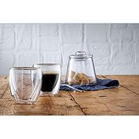 WMF Kult doppelwandige Espressotassen Glas Set 6-teilig, doppelwandige Gläser 80ml, Schwebeeffekt, Thermogläser, hitzebeständiges Espresso Glas – Ansicht 2
