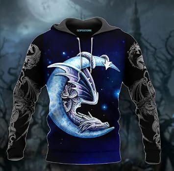 Amazon.com: Dragon Lover - Sudaderas con capucha 3D para hombres y mujeres,  3D con capucha impresa en 3D, cremallera 3D, camiseta 3D, sudadera unisex de  Navidad 3D, regalo de cumpleaños para amigos :