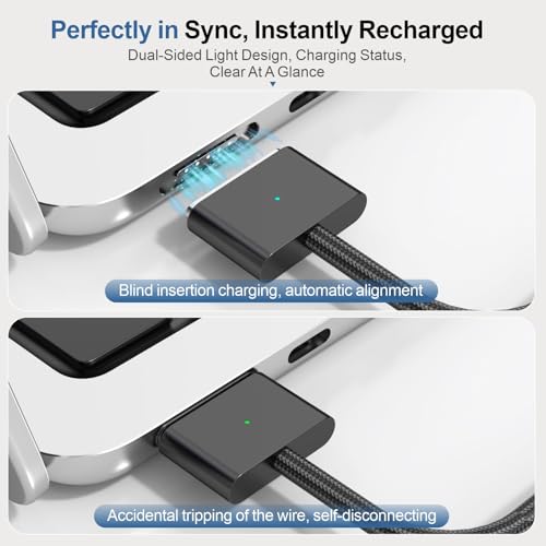 LONNIELONLI USB-C to Magnetic 3 Cable 140W for M4 MacBook Air Pro Charger, Magnetic Safe 3 Cable for MacBook Air (15''/13'' M4 2025, M3 2024, M2 2023, M2 2022), Pro (16"/14" 2024/2023/2021) 6.6ft by LONNIELONLI - Image 3
