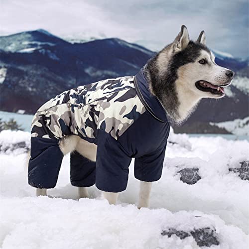 Petvins Dog Cold Weather Coat For Large Medium Dogs, Zipper Cotton Padded Dog Jacket Clothes, Outdoors Camouflage Winter Costume For Large Breed Dog Size M #TOP7