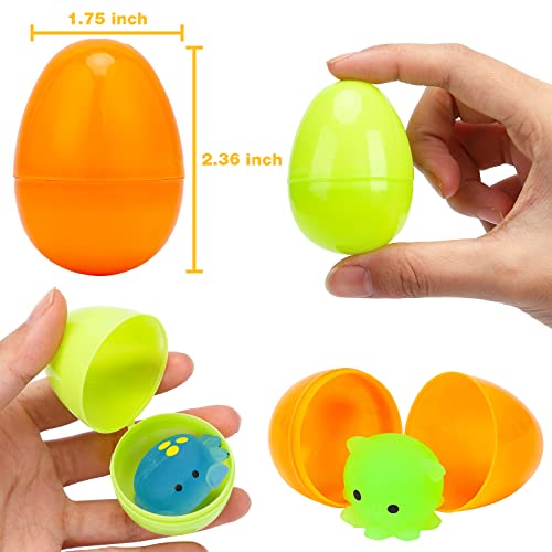 48 Pack Plastic Easter Eggs Empty Fillable Colorful Easter Egg Bulk Fillable Plastic Eggs for Easter Egg Hunt,basket Stuffers,Classroom Prize Supplies Party Favor 2.36 Inch Pack of 48