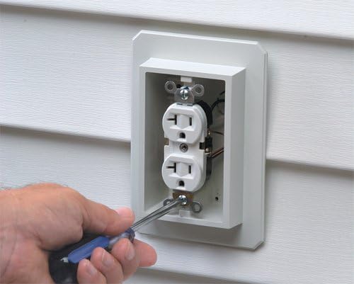 Arlington FS8091F 19.4 Cubic-Inches Weatherproof Flanged Outlet Switch Box, White, 10-Pack
