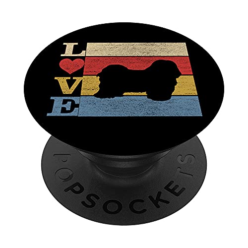 Dogs 365 Retro Love Havanese Dog Vintage Gift PopSockets PopGrip Intercambiabile