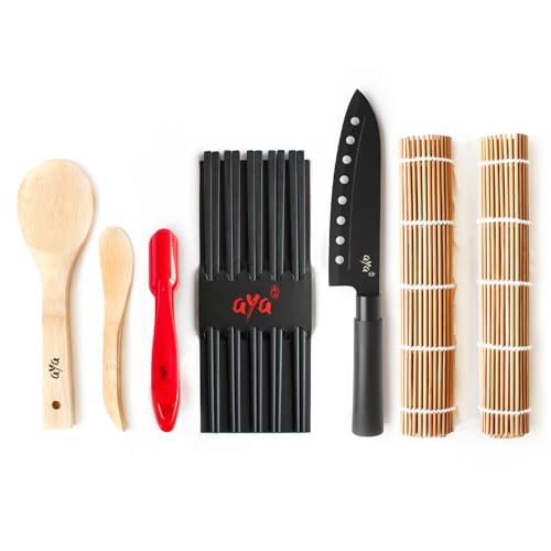 Sushi-Set Aya – Bambus Kit mit Sushi Kochmesser und Tutorials