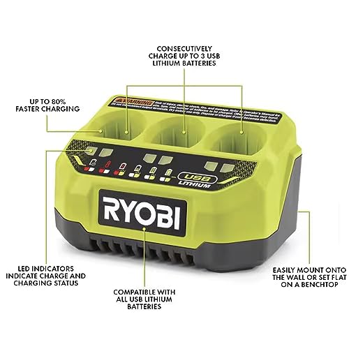 3-Port-Battery-Charger-Bundle-with-Ryobi-Charger-and-Buho-Tool-Bag-Including-2-Each-Ryobi-USB-Lithium-4-Volt-Batteries-Consecutively-Charge-and-Maintain-3-Batteries