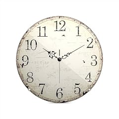 Mebus Orologio da parete al quarzo, silenzioso, nessun ticktack, movimento al quarzo, copertura in vetro a cupola, design accattivante, quadrante arabo, diametro: 20 cm