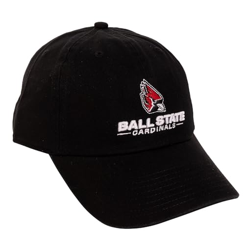 Desert Cactus Ball State University Baseball Hat BSU Cardinals Brimmed Embroidered Cap Adjustable Cloth Strap Adult (Style A)