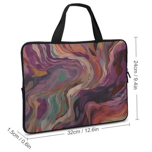 Bolso Bandolera para Laptop 12 pulgadas Verde y Naranja miniatura 2