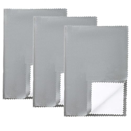 Pro Size Polishing Cloth Large Cleaning Cloths for Gold Silver and Platinum Jewelry Coins Watch, Silverware 11 x 14 inches Each Tarnish Remover Keeps Jewelry Shining (3PCS)