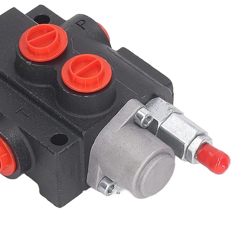 Fockety Hydraulisches Wegeventil, 1 Spule, Doppeltwirkendes Hydraulisches Durchflussregelventil mit Verstellbarem Entlastungshebel, Hydraulisches Schieberventil für Traktor, Lader, Tank