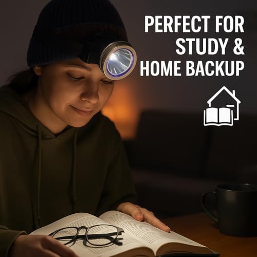 Image of Flysmart Rechargeable LED Head Torch - Super Bright, Waterproof, 3 Light Modes, Long-Range Beam, 90 Adjustable, 8H Battery, Charger Included Ideal for Outdoor, Camping, Hiking, Night Work