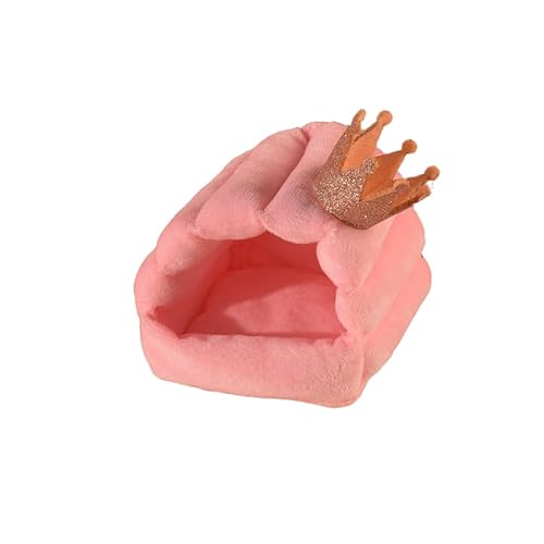 Miwish 小動物用ハウス ペットベッド ハムスターハウス モルモット デグー ハリネズミ 巣箱 ドーム型 ふわふわ もこもこ 暖かい 防寒 保温 寒さ対策 寝床 遊び場 休憩所 隠れ家 冬用 秋冬