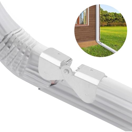 KJAOYU Zawias przedłużający rynnę, aluminiowy zawias spustowy, łatwy w montażu zawias przedłużający rynnę do prostokątnych i kwadratowych rur spustowych dla właścicieli domów, architektów krajobrazu