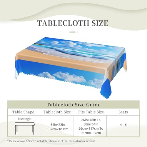 Nappe rectangulaire imperméable infroissable pour table basse de jardin, buffet et fête