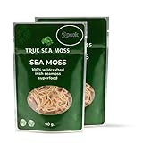 Organic Sea Moss Raw by TrueSeaMoss - Wild Crafted Seamoss Raw - 100% Organic Irish Sea Moss - Dried...