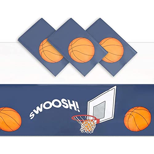 Blue Panda Basketball Table Cloths, Sports Themed Party Supplies (54X108 In, 3 Pack) #TOP6