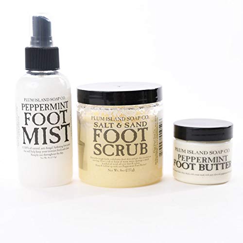 All Natural Pedicure Spa Gift Set - Salt Scrub, Foot Mist and Lotion Bundle