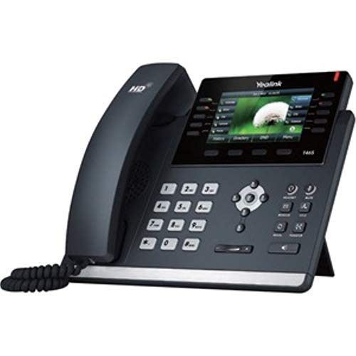 Yealink SIP-T46S IP Phone, 16 Lines. 4.3-Inch Color Display. Dual-Port Gigabit Ethernet, 802.3af PoE, Power Adapter Not Included