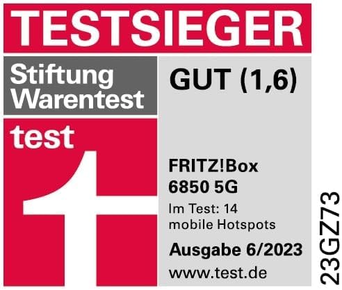 AVM FRITZ!Box 6850 5G (Mobilfunk-Internet bis zu 1.300 MBit/s, WLAN AC+N bis 866 MBit/s (5 GHz) & 400 MBit/s (2,4 GHz), 4 x Gigabit-LAN, DECT-Basis, USB 3.0, geeignet für Deutschland) – Bild 7