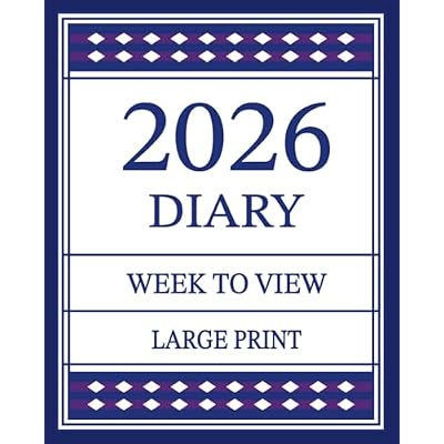 2026 Diary Large Print Week to View Navy
