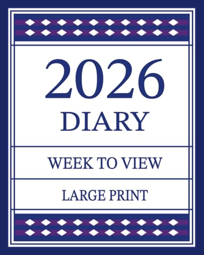 2026 Diary Large Print Week To View Navy