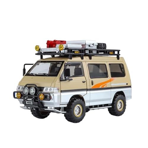 Coche de juguete Delica MPV 1:24 amarillo para decorar oficinas y salas