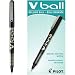 Pilot VBall Liquid Ink Roller Ball Stick Pen, Black Ink.7mm (35112) - (Pack of 12)