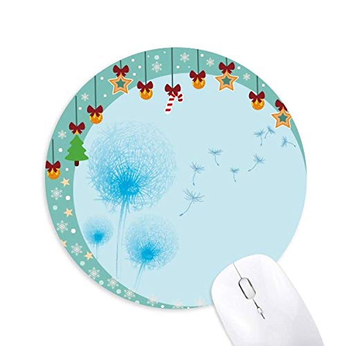 Tapis de souris rond pissenlit bleu antidérapant pour éviter la fatigue